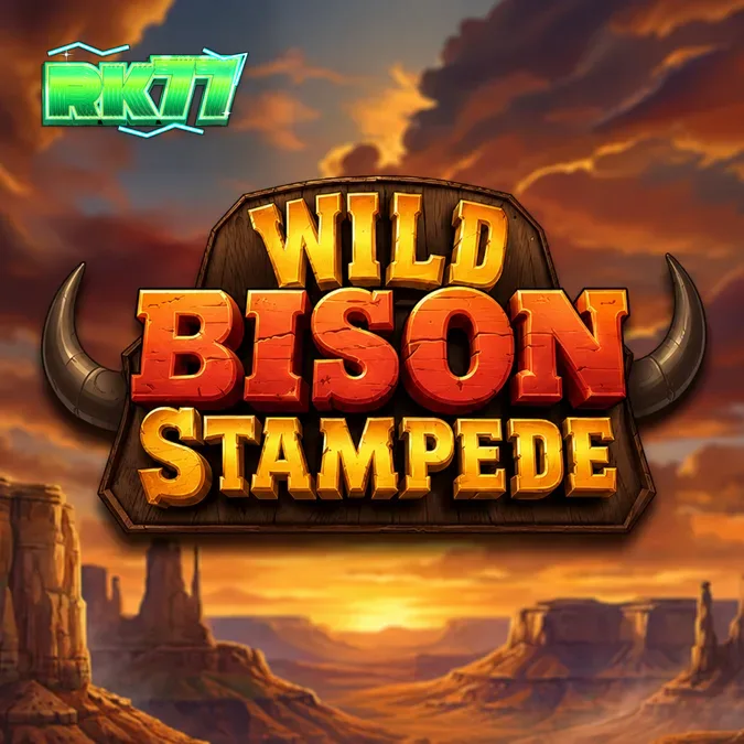 Pemandangan alam liar Amerika Utara dalam permainan slot Wild Bison Stampede